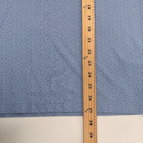 Travis Mathew Polo Shirt Men Medium Blue Short Sleeve Golf Preppy Sprinkles - Picture 8 of 9